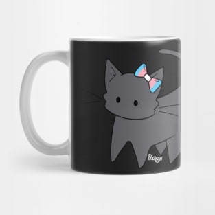 Trans Pride Russian Blue Kitty Ear Bow Mug